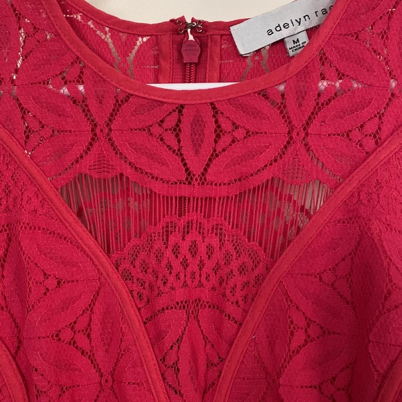 Adelyn Rae Pink Lace High Low MIDI Sheath Sleeveless Dress. Sz M. NWT - Picture 6 of 9